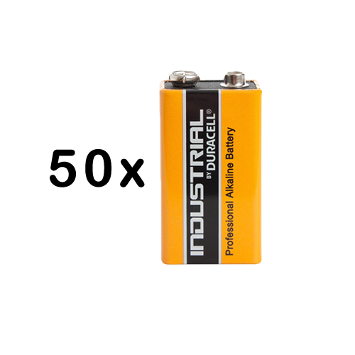 Batterie 9V – 50 pezzi